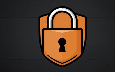 Oranges Schloss-Symbol f&uuml;r anonyme Krypto-Zahlungen im Comic-Stil bei Vox Casino