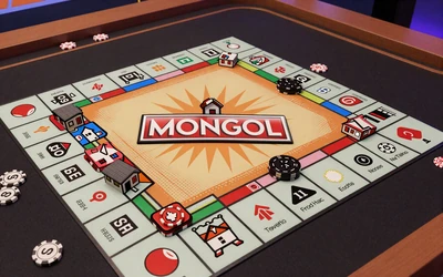 Monopoly Live 3D-Spielelement mit H&auml;usern und Token im Comic-Stil bei Vox Casino Live Casino